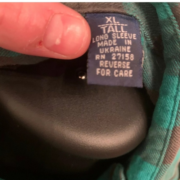 Levi Strauss Blue Button Up Flannel Shirt Size XL - Picture 5 of 5